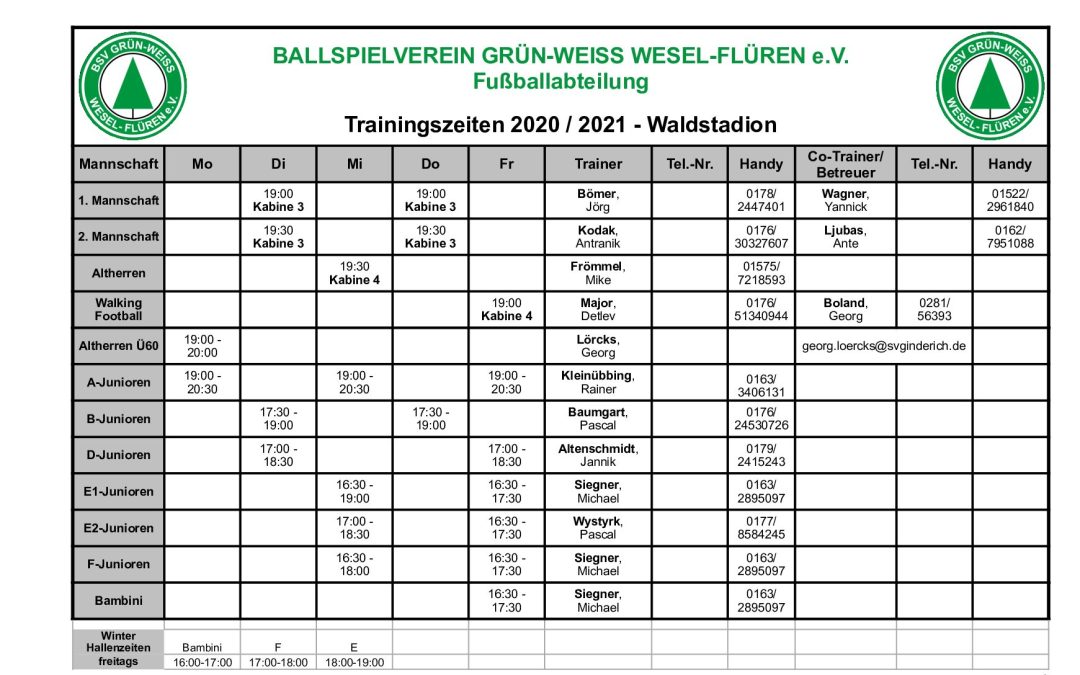 GWF Trainingszeiten_2020-21