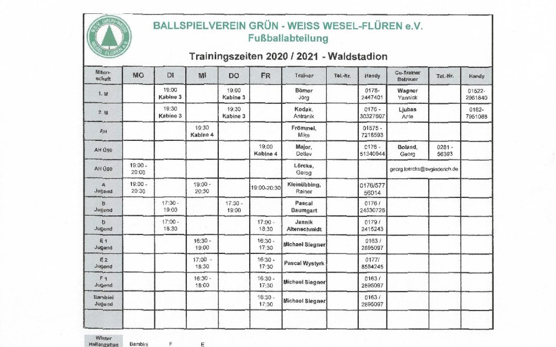 GWF Trainingszeiten_2020-21