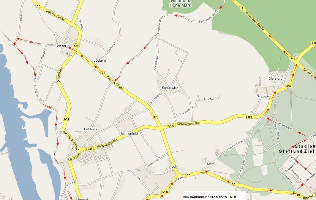 Strecke 21km_flueren_pfeil